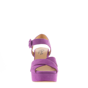 Carl Scarpa Disco Lilac Platform Block Heel Sandals
